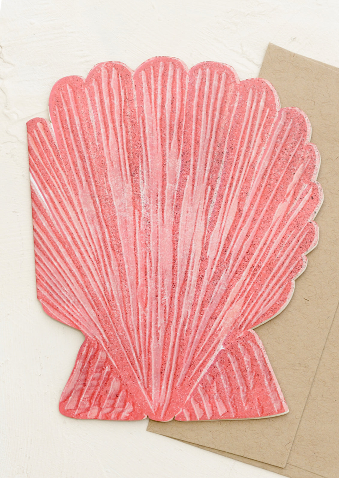 Pink Seashell Diecut Card