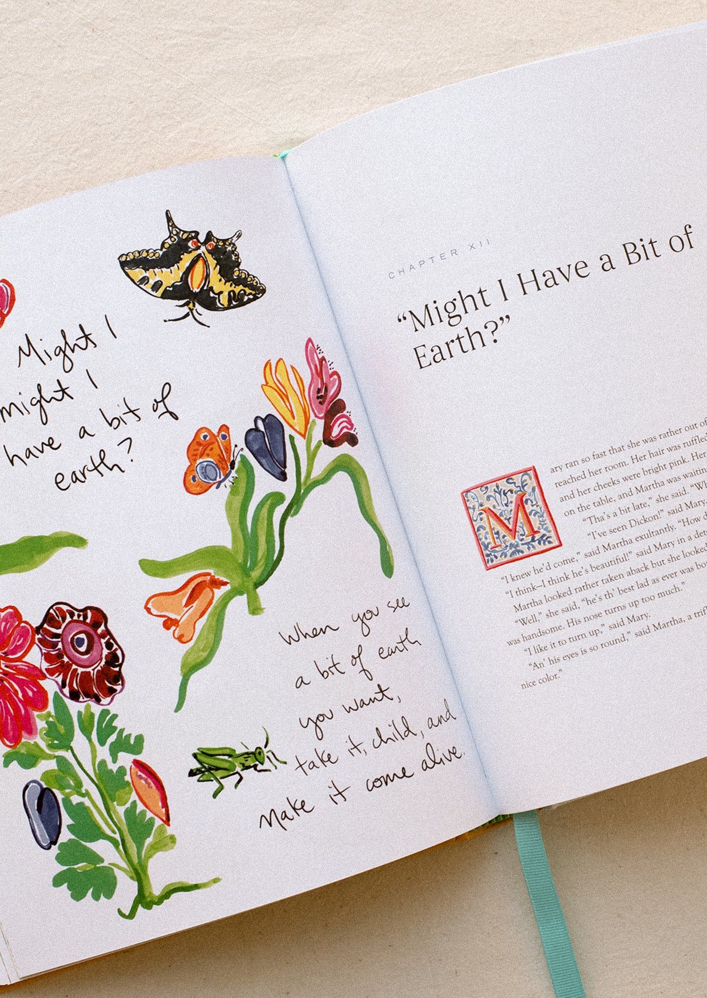 A hardcover book with yellow cover titled "The Secret Garden: An Illustrated Edition Of The Classic Novel".