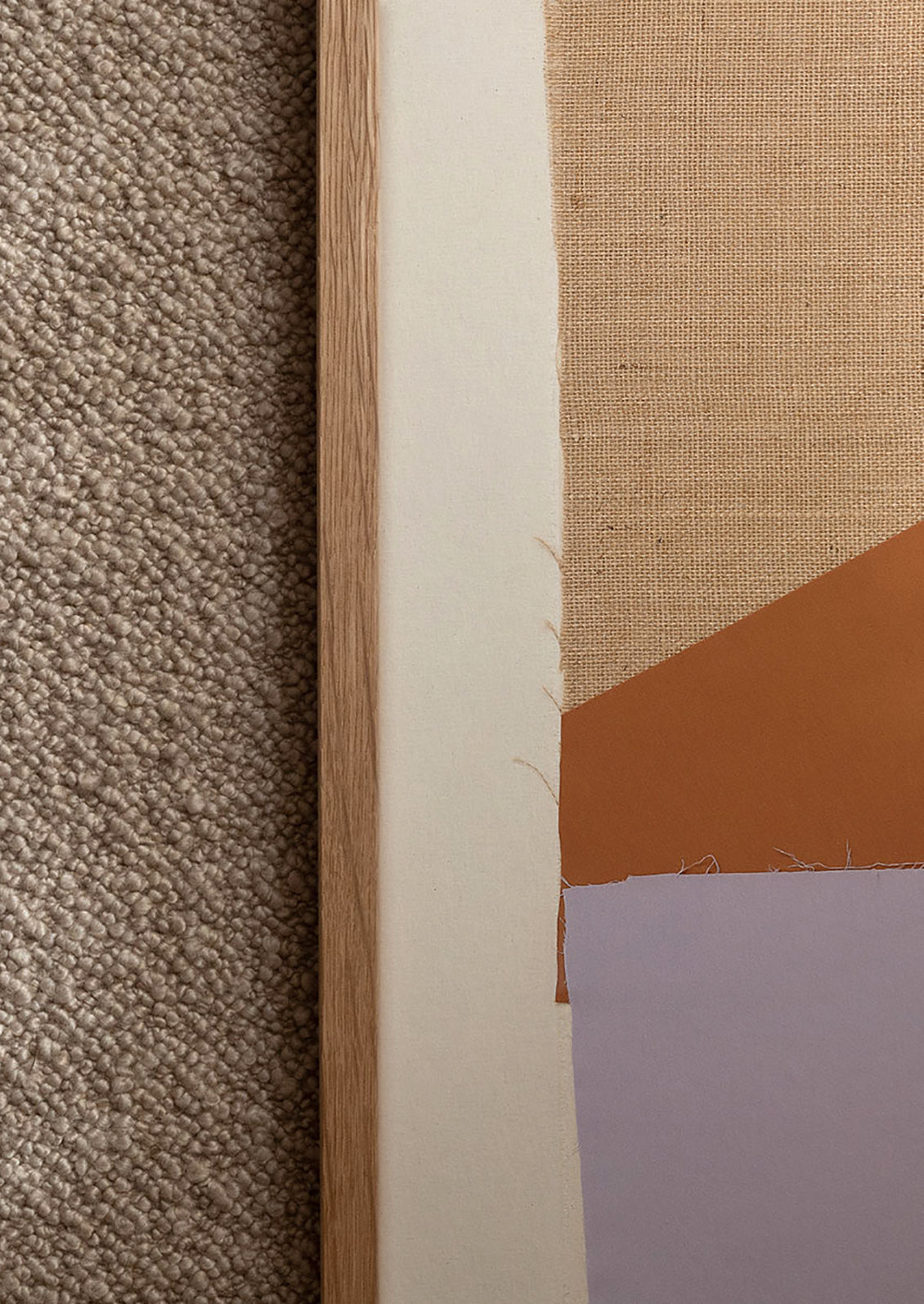 Layered fabric art print with texture.