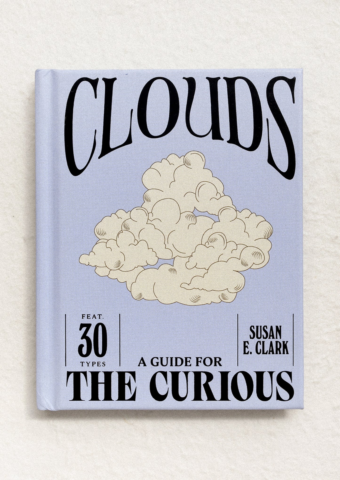 Book titled 'Clouds: A Guide for the Curious' by Susan E. Clark on a light background