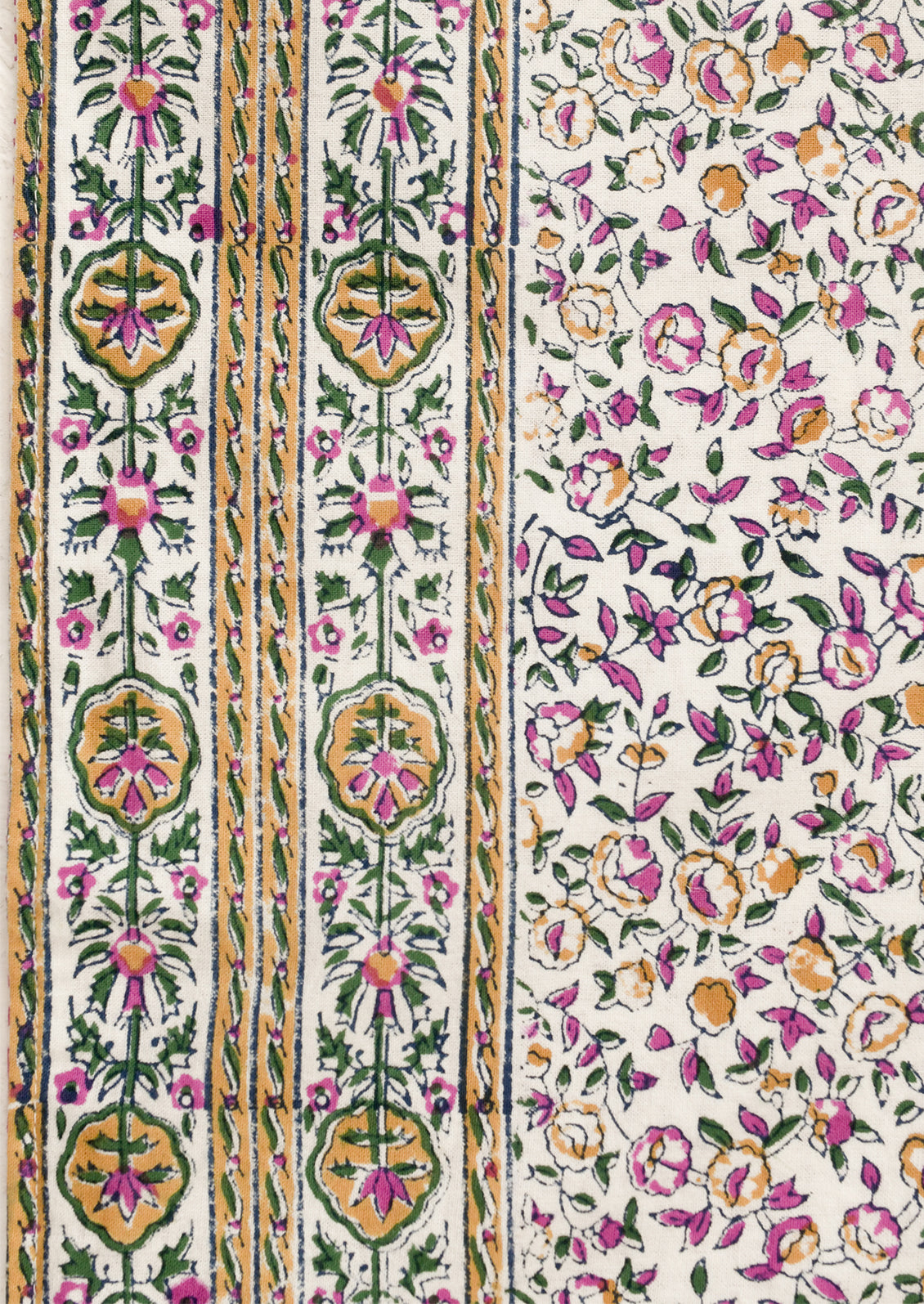 Two floral patterns side by side on a white background