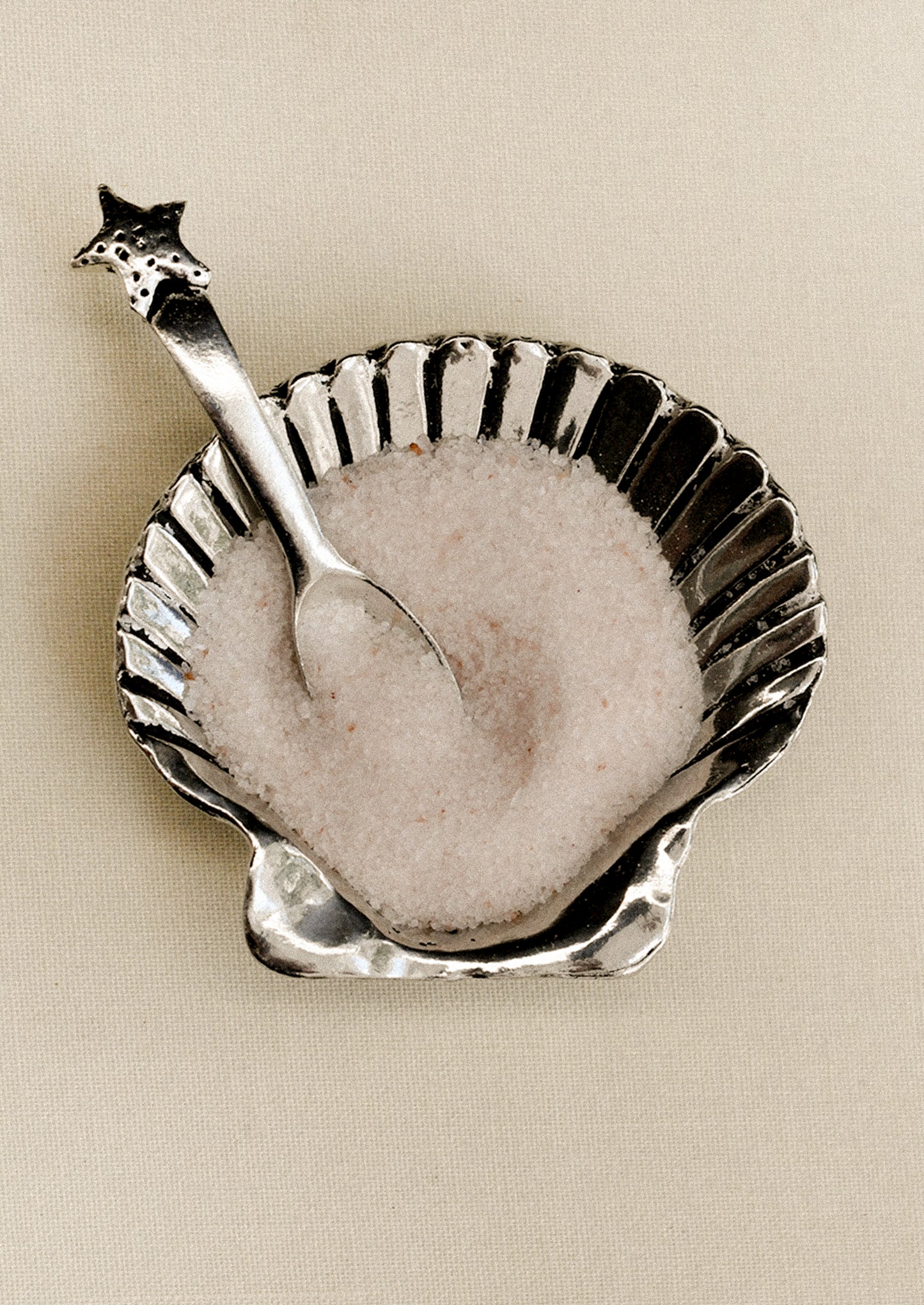 Shell Salt Cellar with Spoon