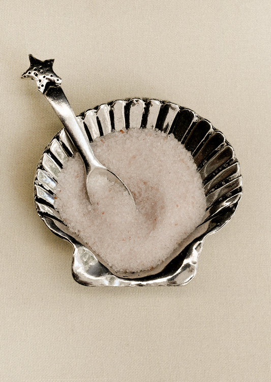 Shell Salt Cellar with Spoon