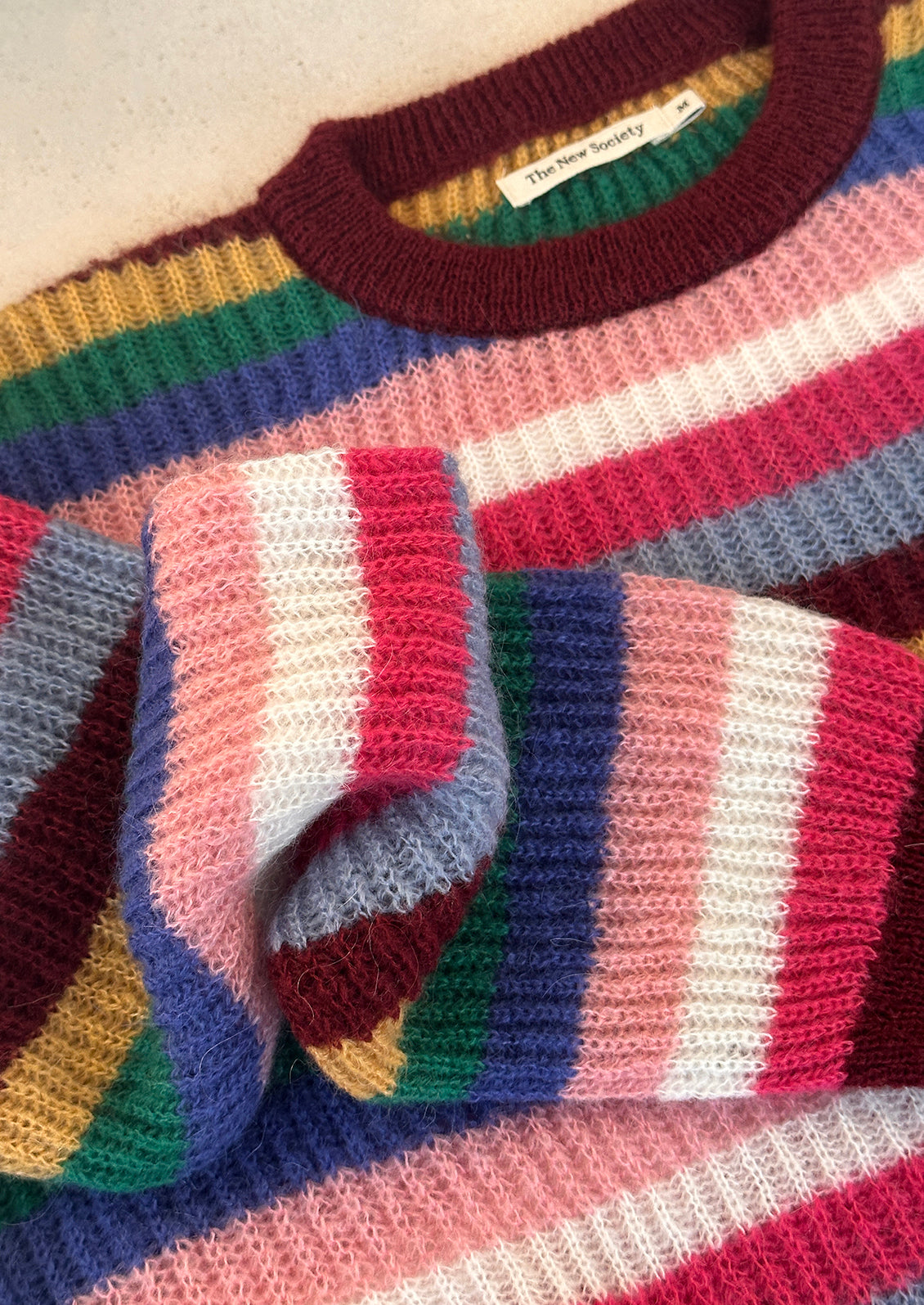 A colorful striped sweater.