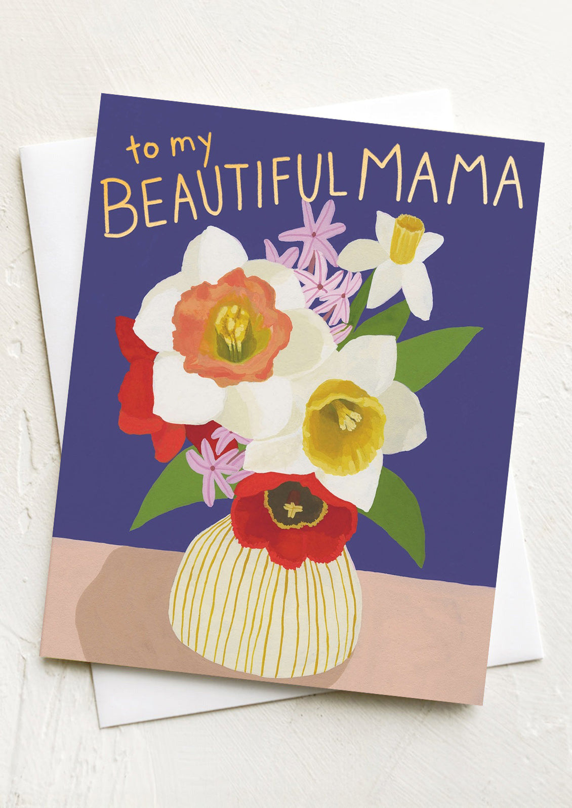 Greeting card with floral design and 'to my Beautiful Mama' text.