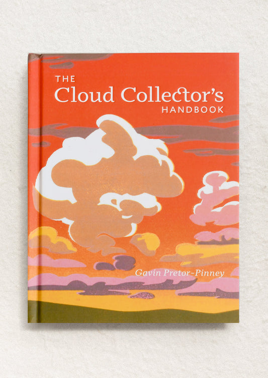 Book titled 'The Cloud Collector's Handbook' with cloud illustrations on a red background.