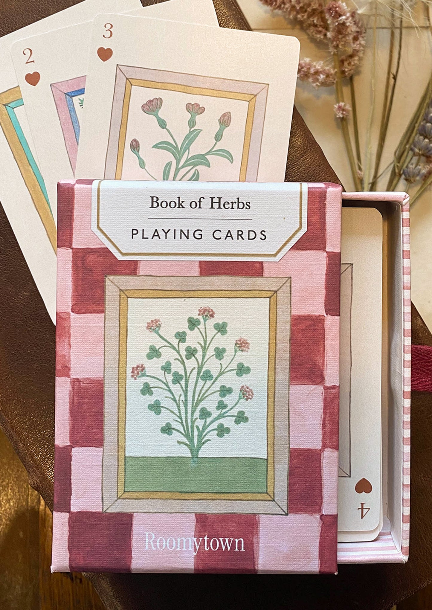Herb illustrated standard playing cards.