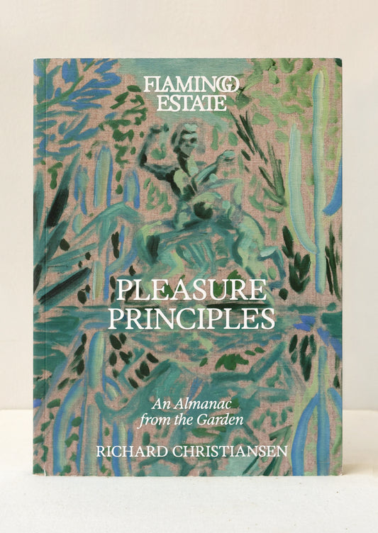 A book entitled 'Flamingo Estate: Pleasure Principles' by Richard Christiansen