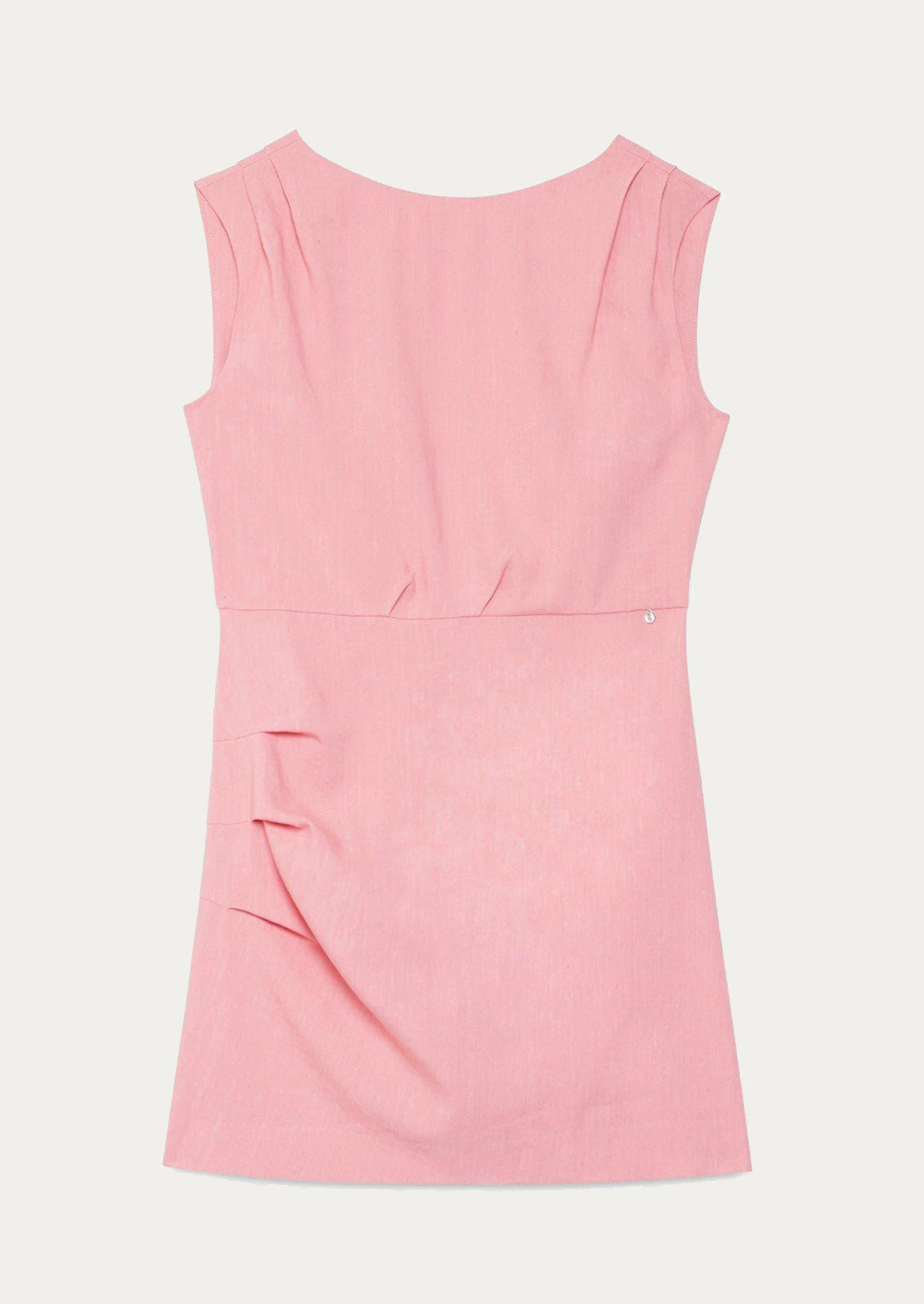 Pink sleeveless dress on a light gray background