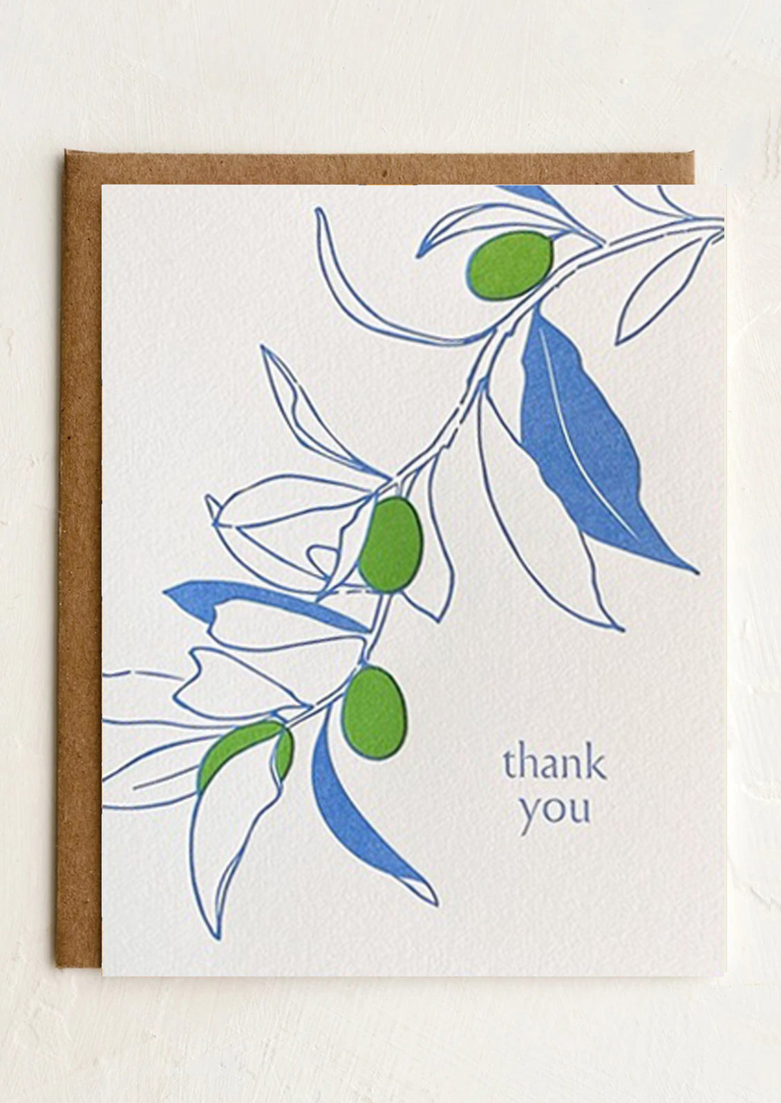 A greeting card with image of limequat branch, text reads "Thank you".