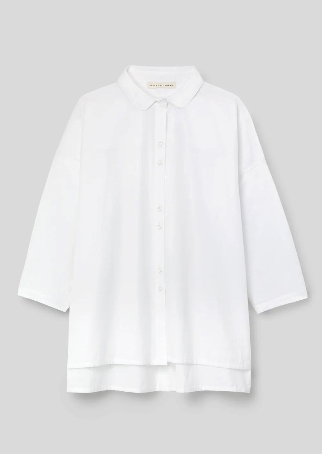 White blouse on a gray background