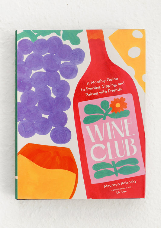 Book cover of 'Wine Club' with grapes, wine bottle, and glass on a white background