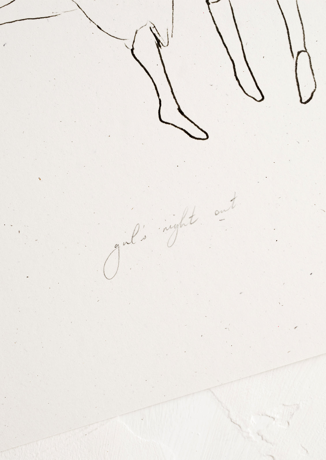 Detail of artist's signature in pencil.