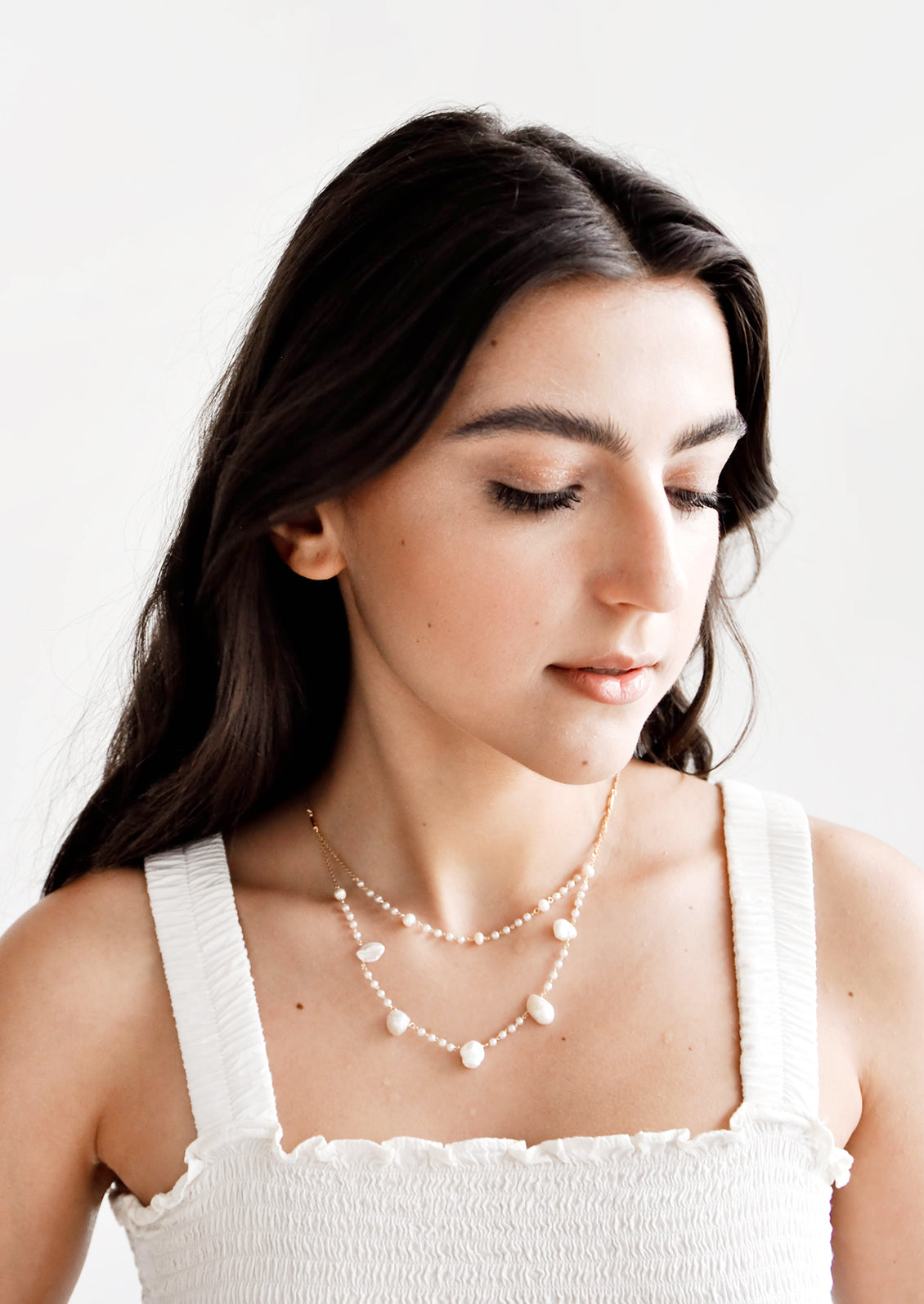 Layered Baroque Pearl Necklace in  - LEIF