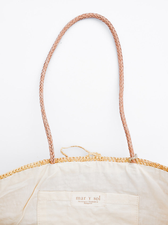 Rio Striped Straw Tote in  - LEIF