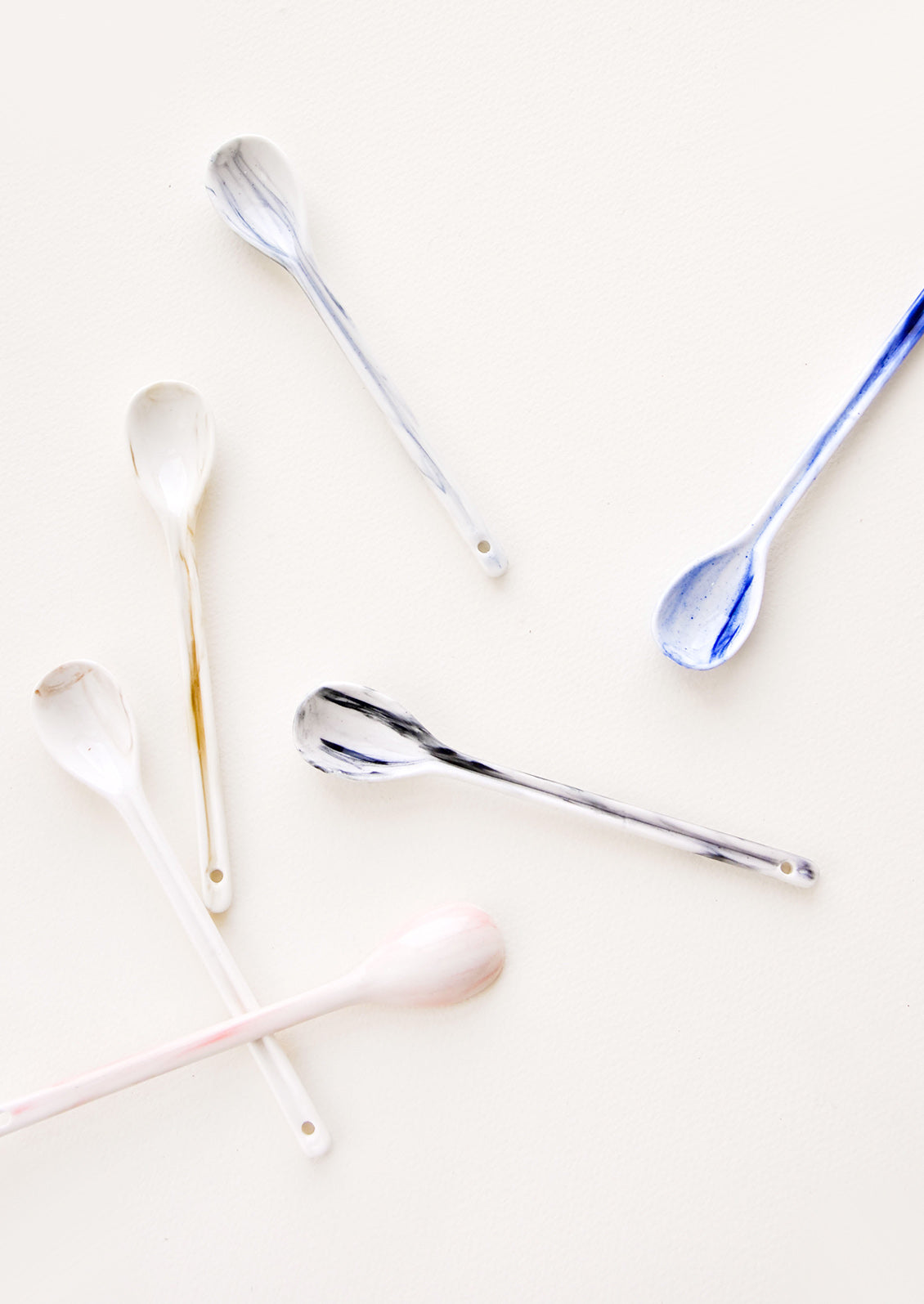 Marbled Ceramic Teaspoons in Assorted Colors  - LEIF