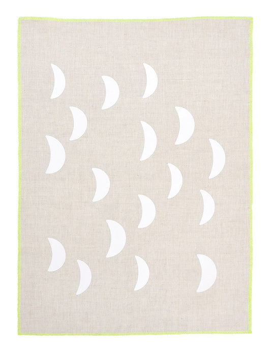 Moons Tea Towel in Natural / White - LEIF