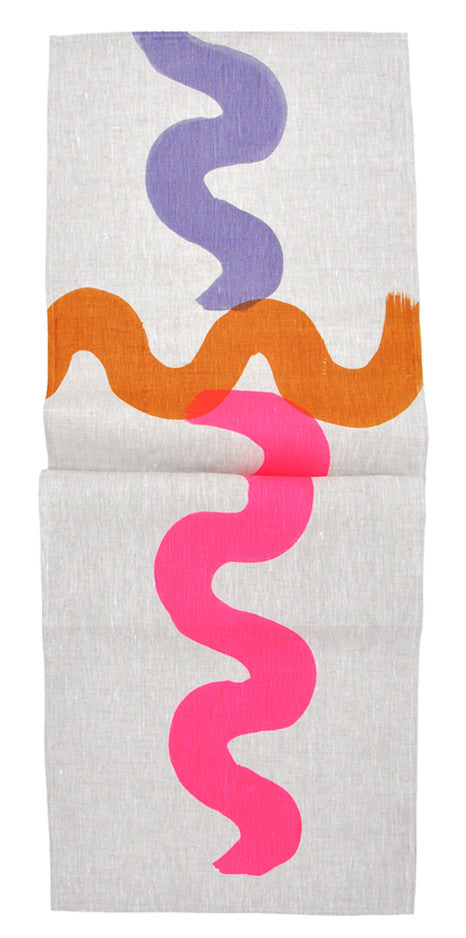 Neon Squiggle Table Runner in  - LEIF