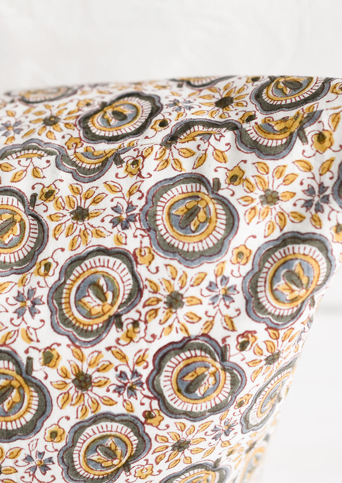 A block printed pattern in flower fan print.