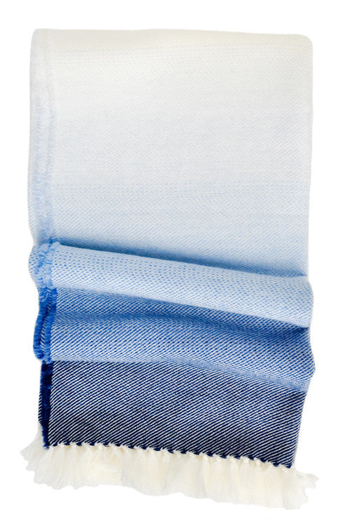 Ombre Wool Throw in Indigo - LEIF