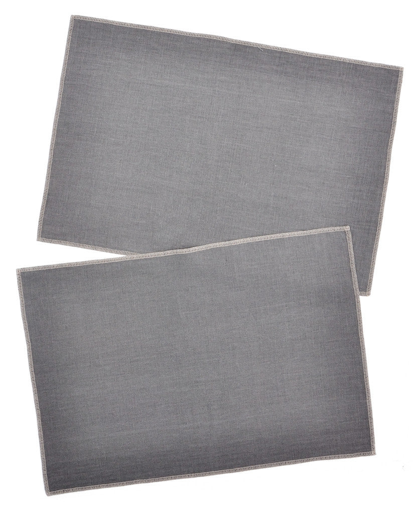 Palette Linen Placemat Set in Smoke / Ash - LEIF