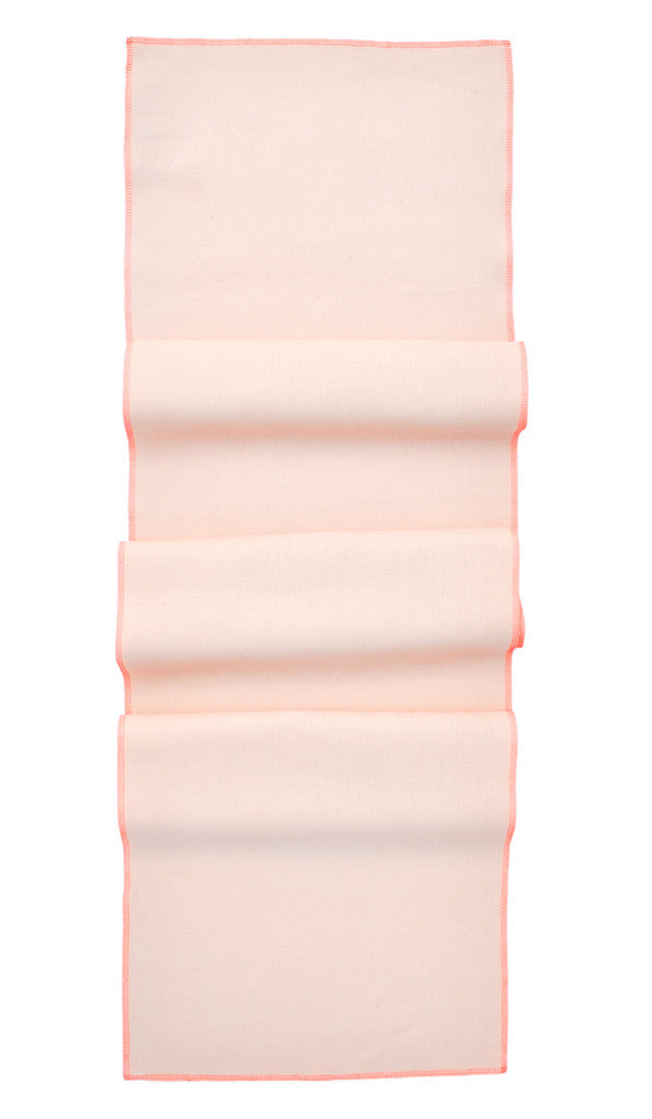 Palette Linen Table Runner in Apricot / Fluoro Red - LEIF