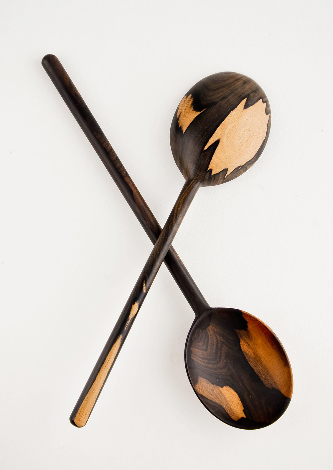 Peten Wooden Spoon in Large Oval / Dark - LEIF