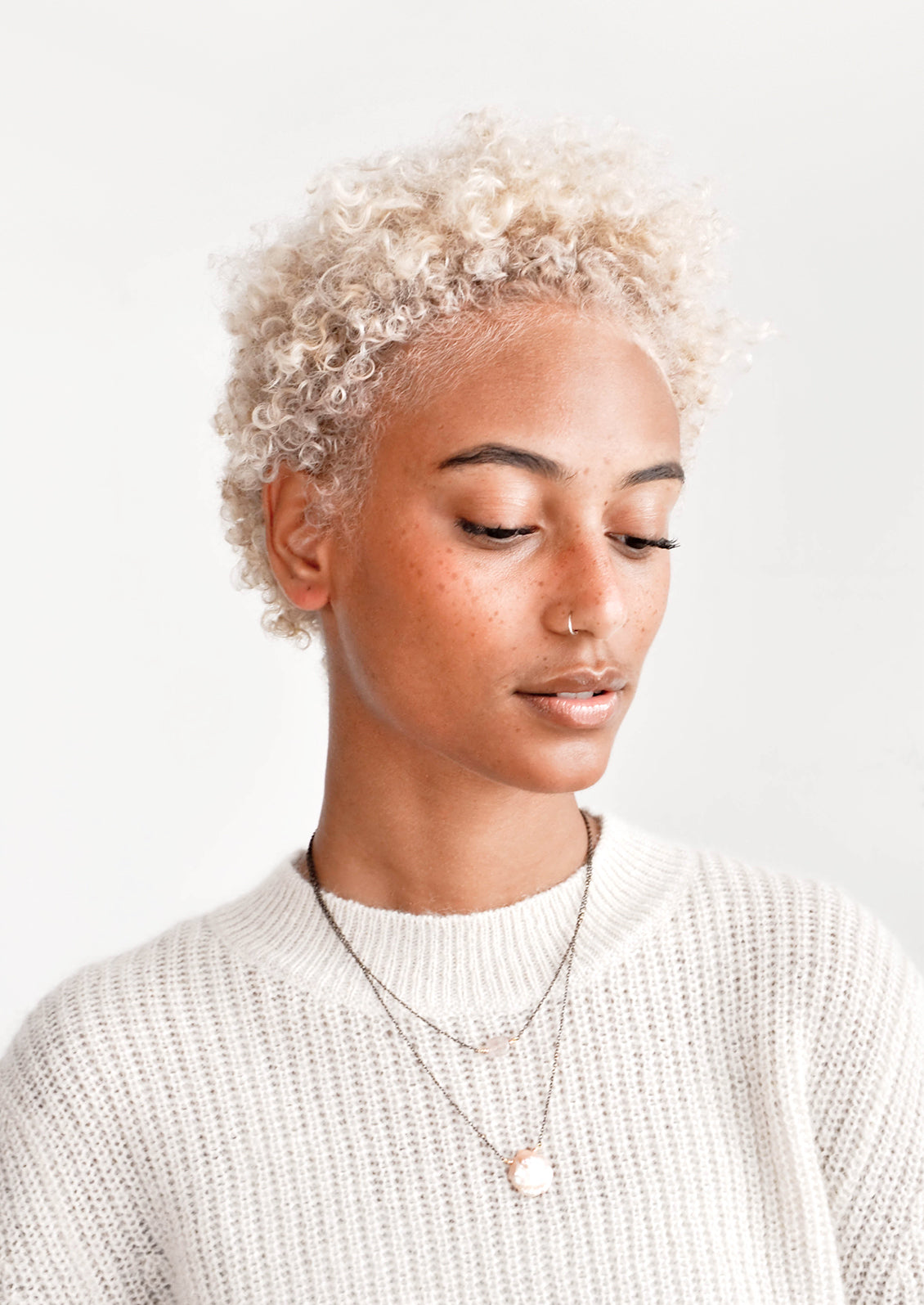 Rose Tinted Layered Pearl Necklace