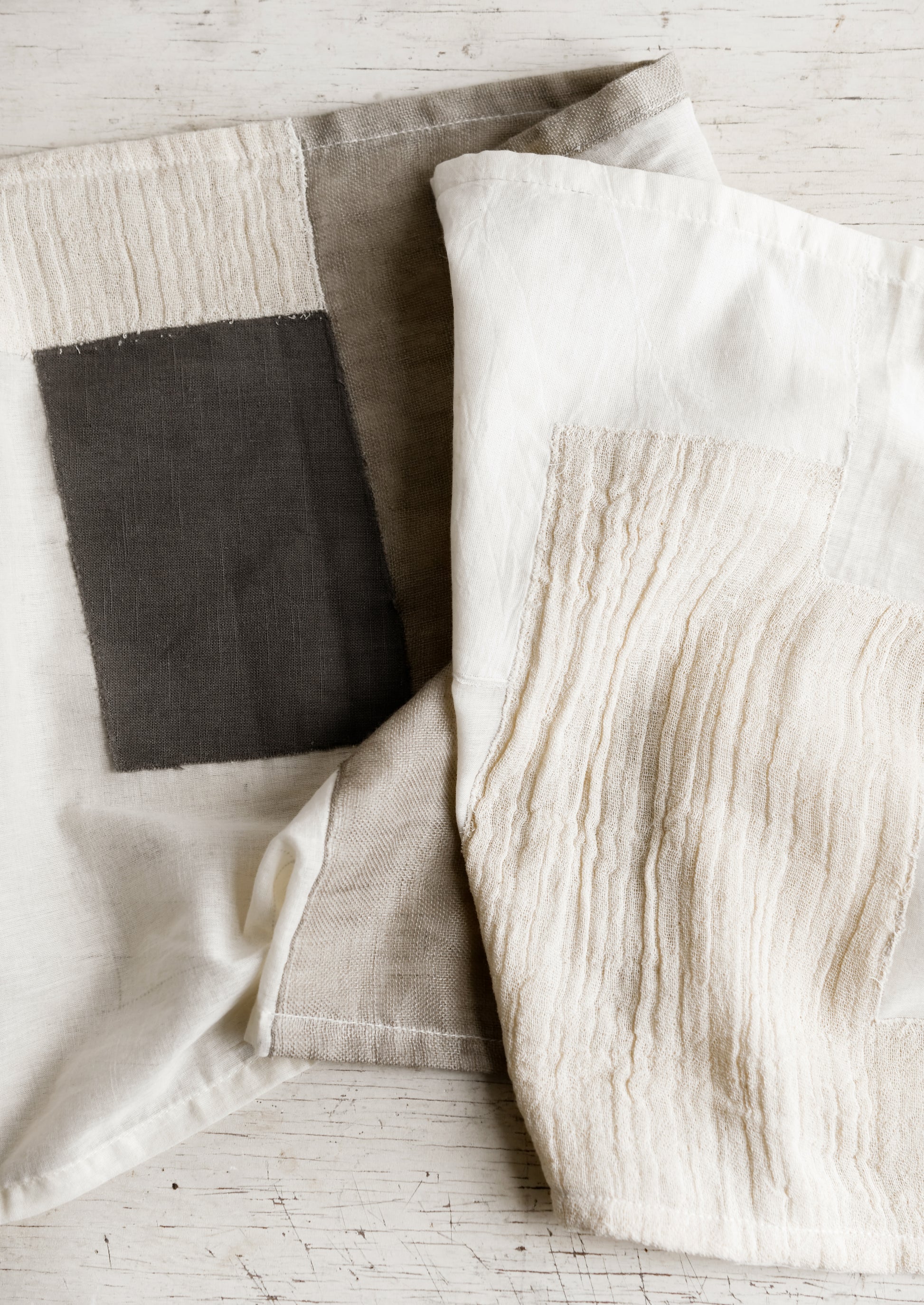A patchwork runner in sheer patchwork design.